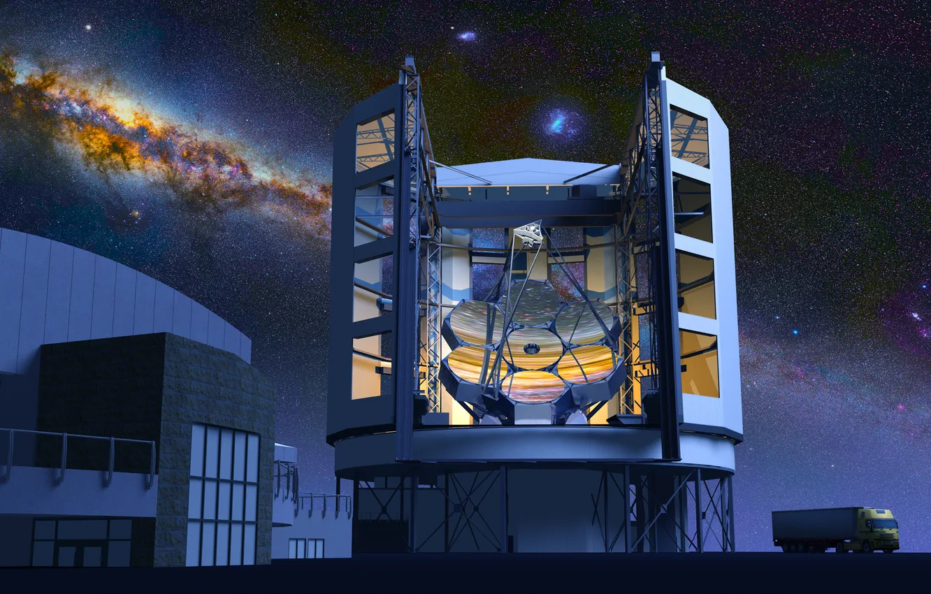 Photo wallpaper the sky, mirror, The giant Magellan telescope