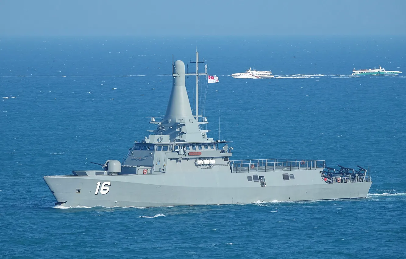 Photo wallpaper Singapore, frigate, sovereigehty