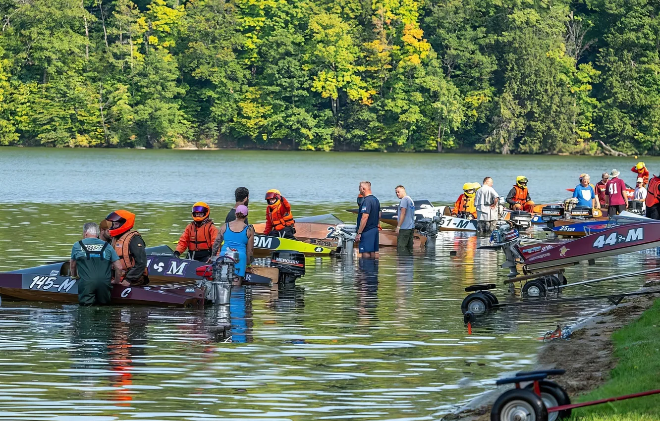 Photo wallpaper race, boat, speed