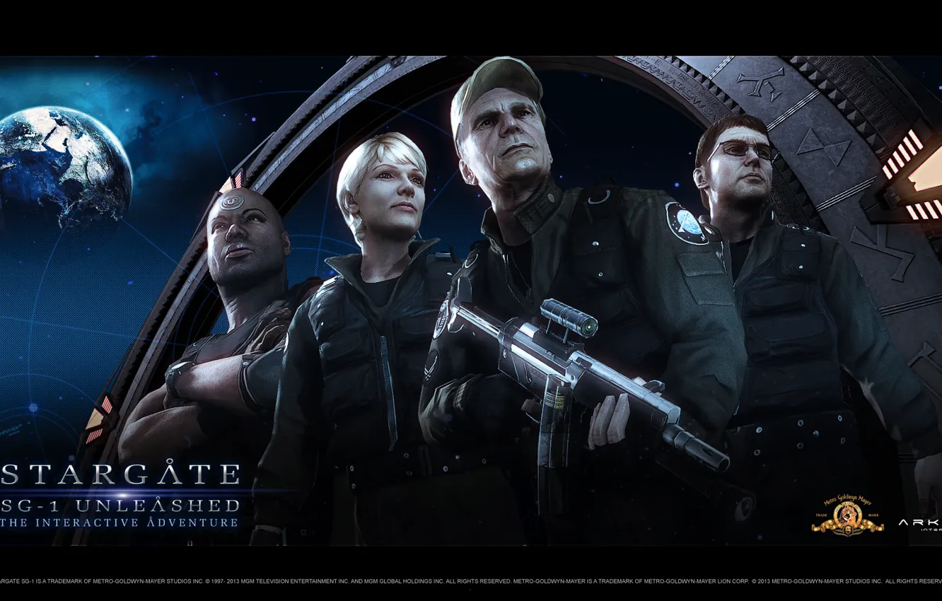 Photo wallpaper Stargate, Chappa'have, Arkalis Interactive, Stargate SG-1 Unleashed, Amanda Tapping (Samantha Carter), Christopher judge (Teal'c), Michael …