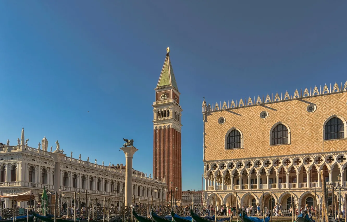 Photo wallpaper Italy, Venice, the Doge's Palace, campanilla