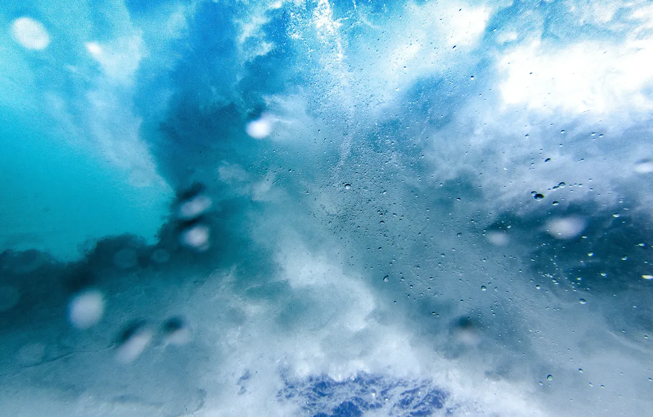 Photo wallpaper abstract, ice, blue, water
