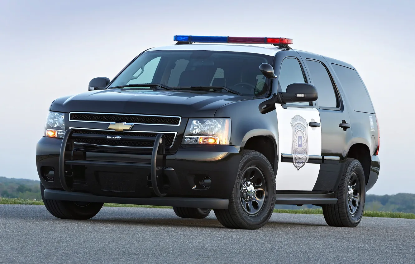 Photo wallpaper police, Chevrolet, flashers