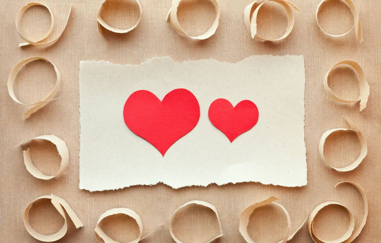 Photo wallpaper love, red, paper, background, mood, Wallpaper, heart, hearts