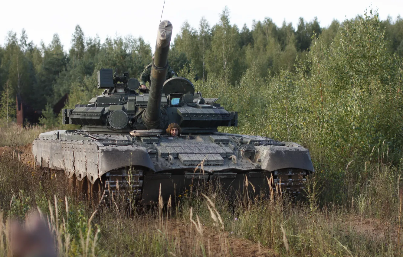 Photo wallpaper Tank, T-80, The Russian Army, Tank Troops, Gas turbine