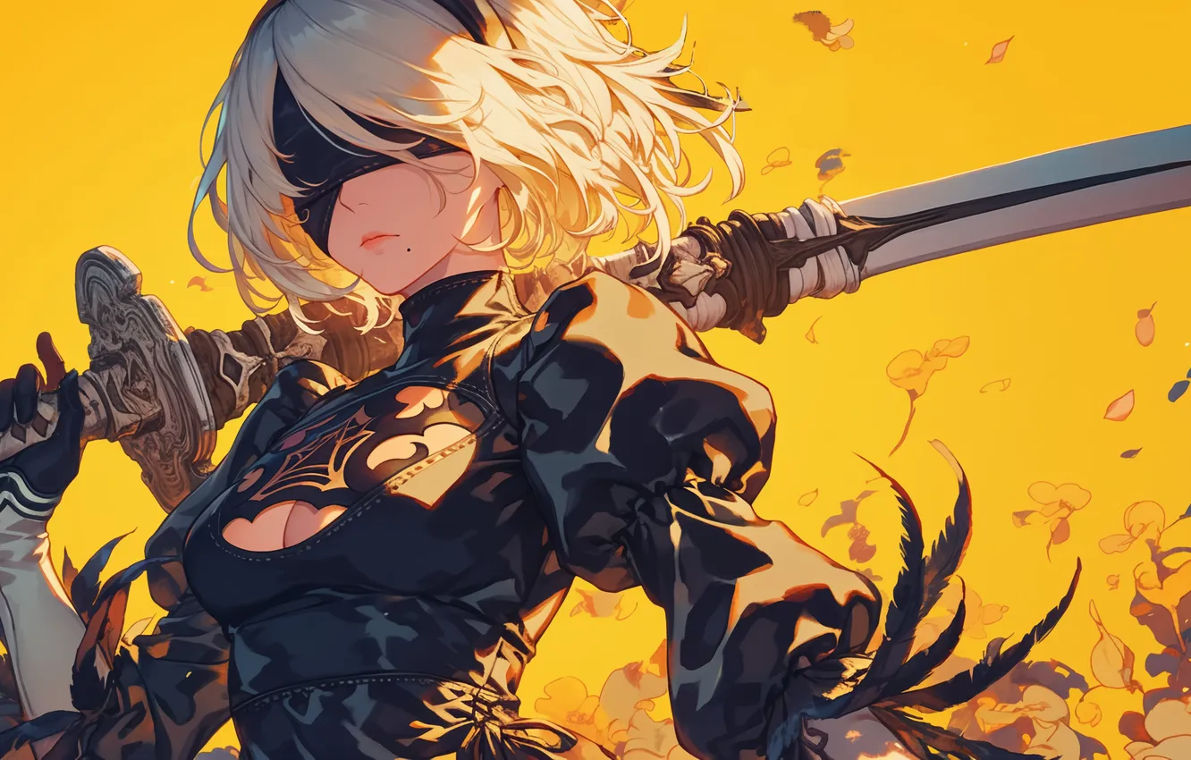Photo wallpaper 2B NieR Automata, 2B (Nier: Automata), NieR-Automata