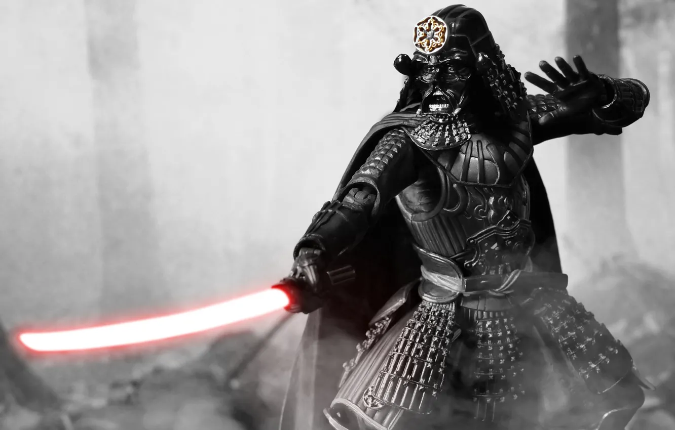 Photo wallpaper toy, Star Wars, samurai, figurine, Darth Vader, Star Wars, Darth Vader