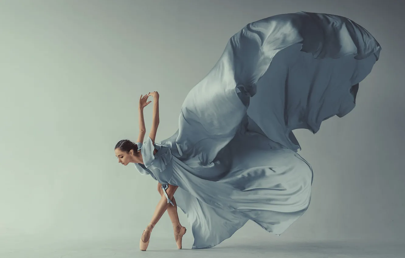 Photo wallpaper girl, pose, background, dance, hands, dress, ballerina, ballet