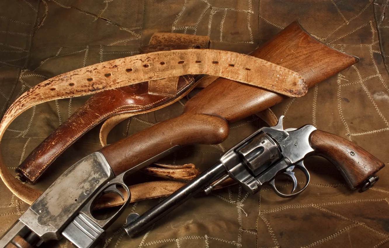Photo wallpaper weapons, revolver, rifle
