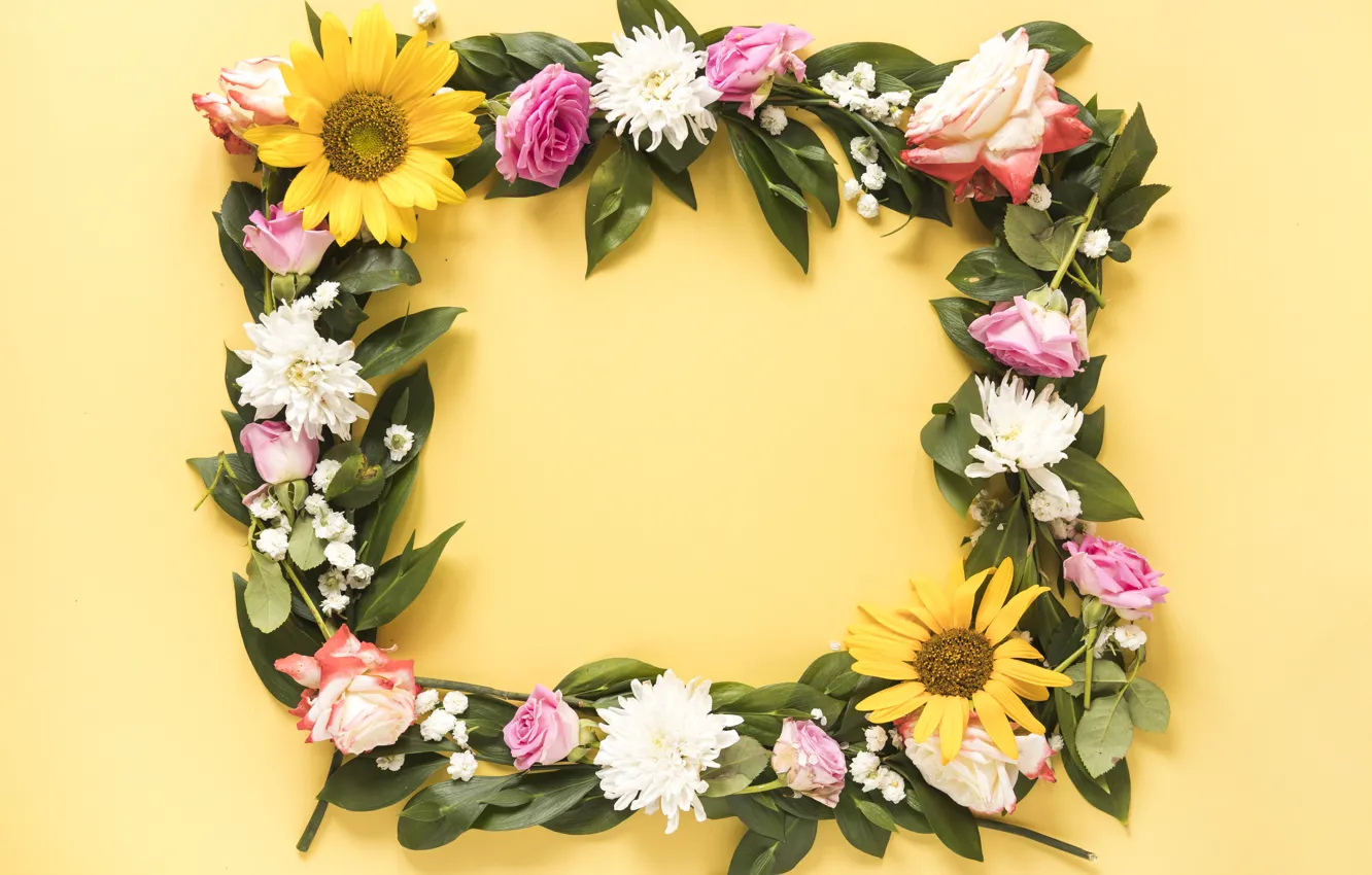 Photo wallpaper flowers, background, roses, pink, buds, pink, flowers, background