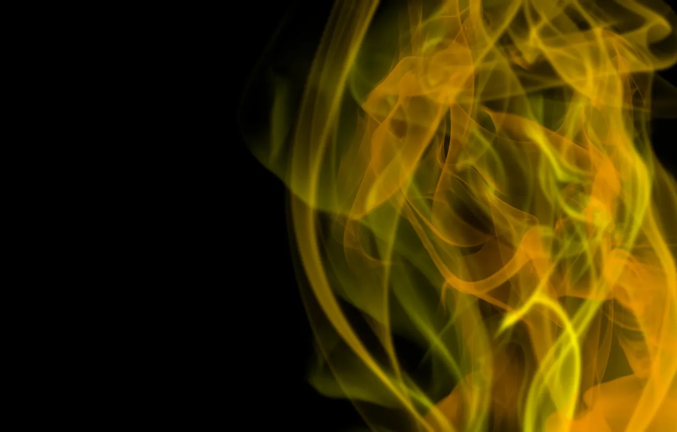 Photo wallpaper orange, abstraction, smoke