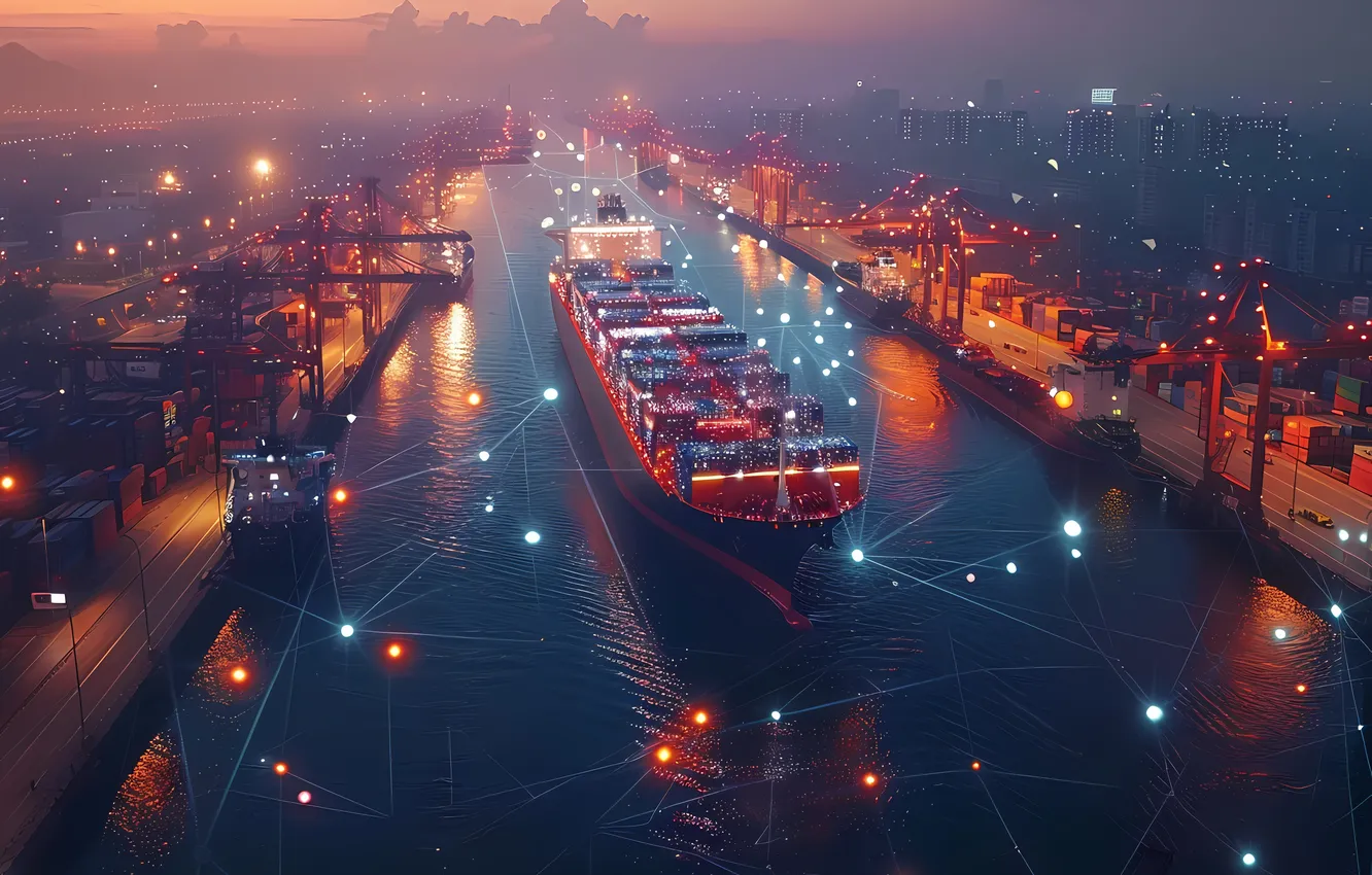 Photo wallpaper cargo, AI Art