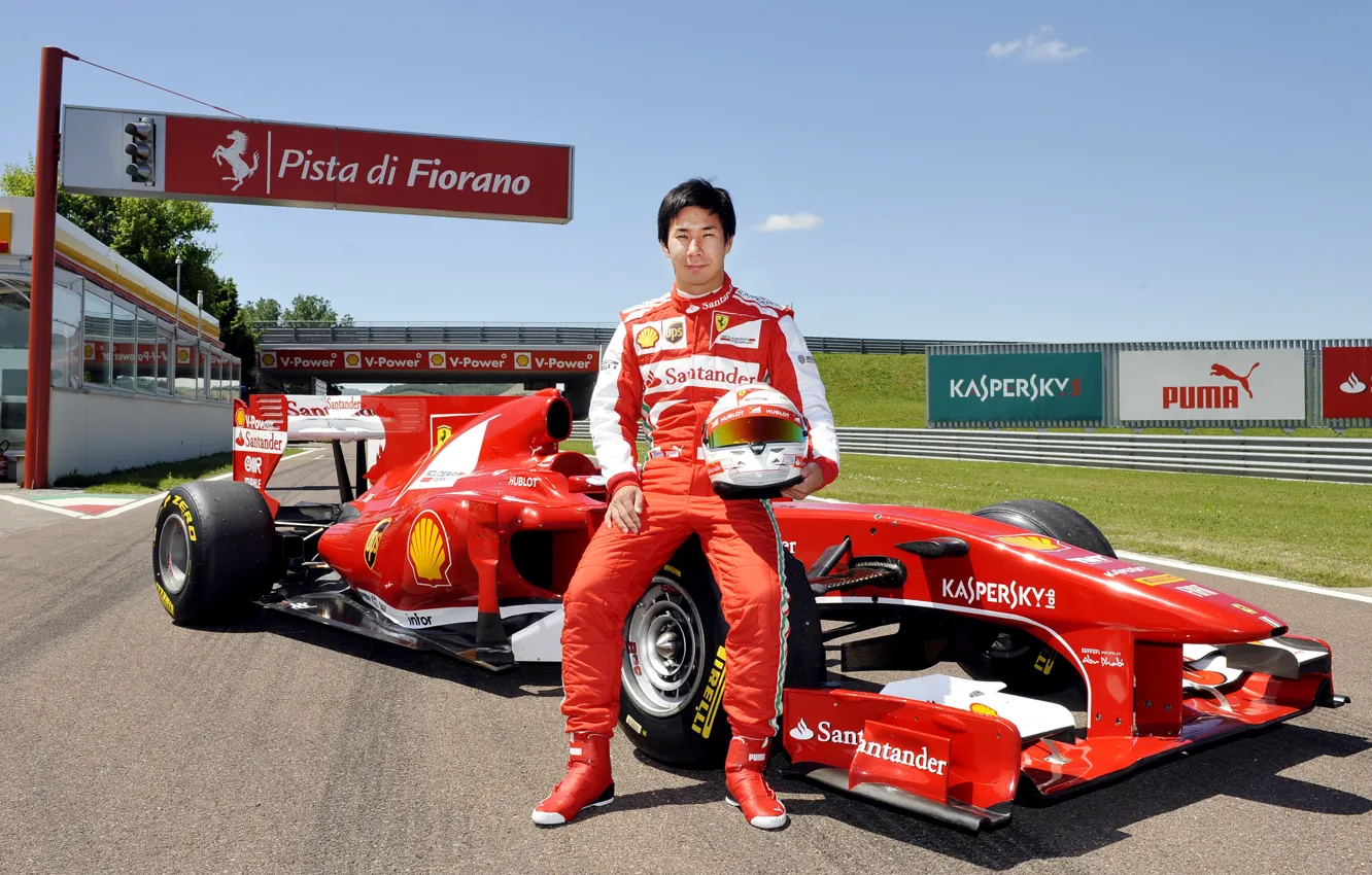 Photo wallpaper Ferrari, Kobayashi