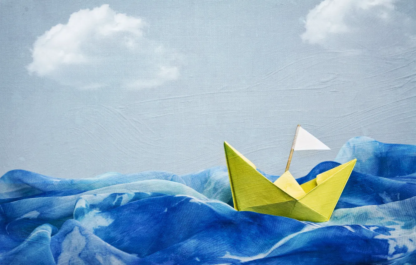 Photo wallpaper wave, style, background, ship