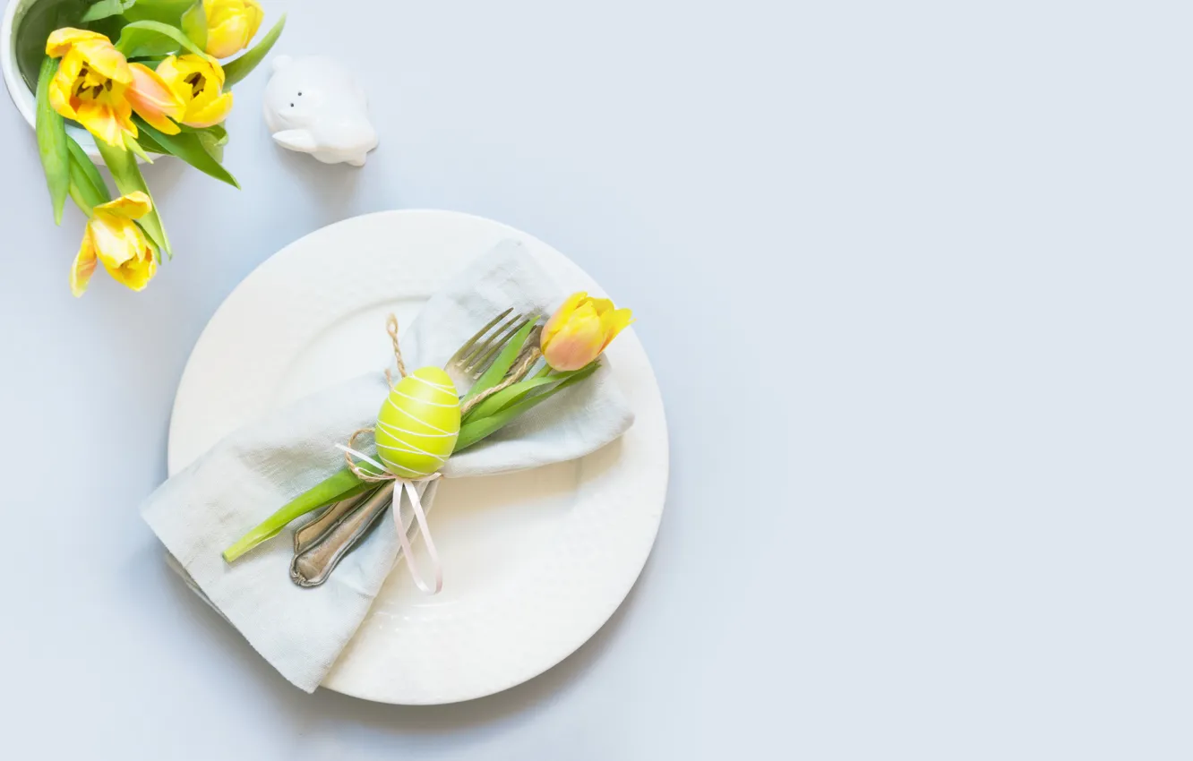 Photo wallpaper flowers, holiday, eggs, Easter