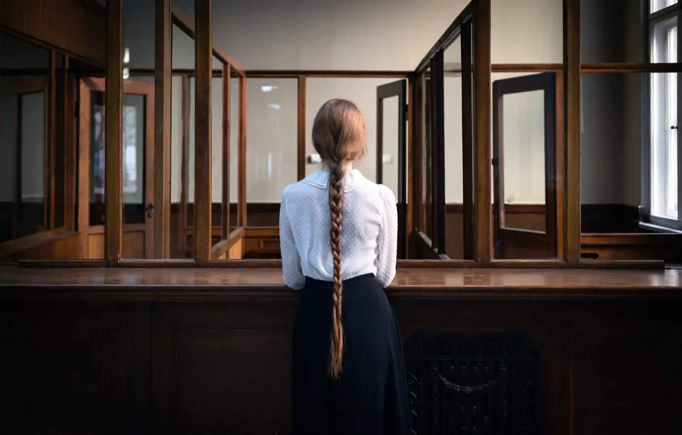 Photo wallpaper girl, braid, Sandra Plajzer