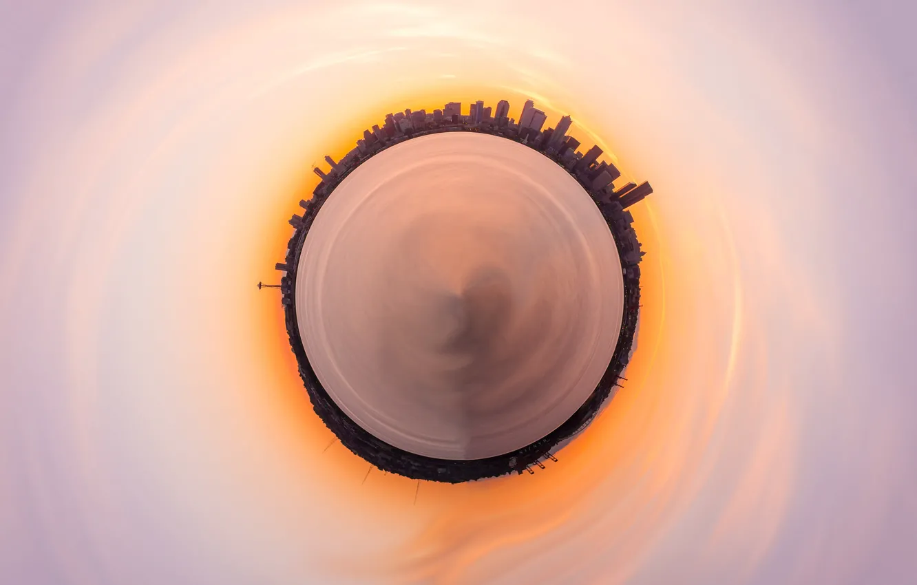 Photo wallpaper the city, home, panorama, Seattle, USA