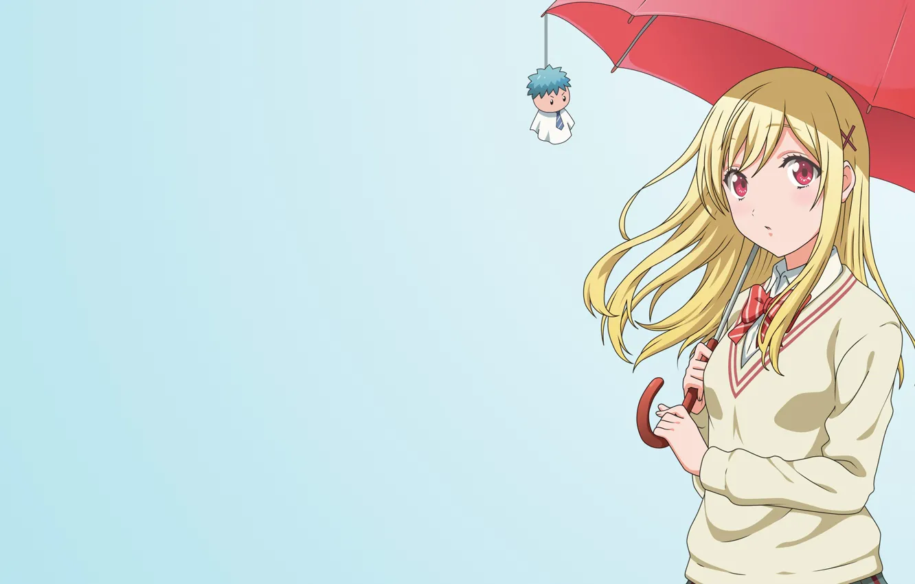 Photo wallpaper umbrella, girl, keychain, Yamada-kun and the seven Witches