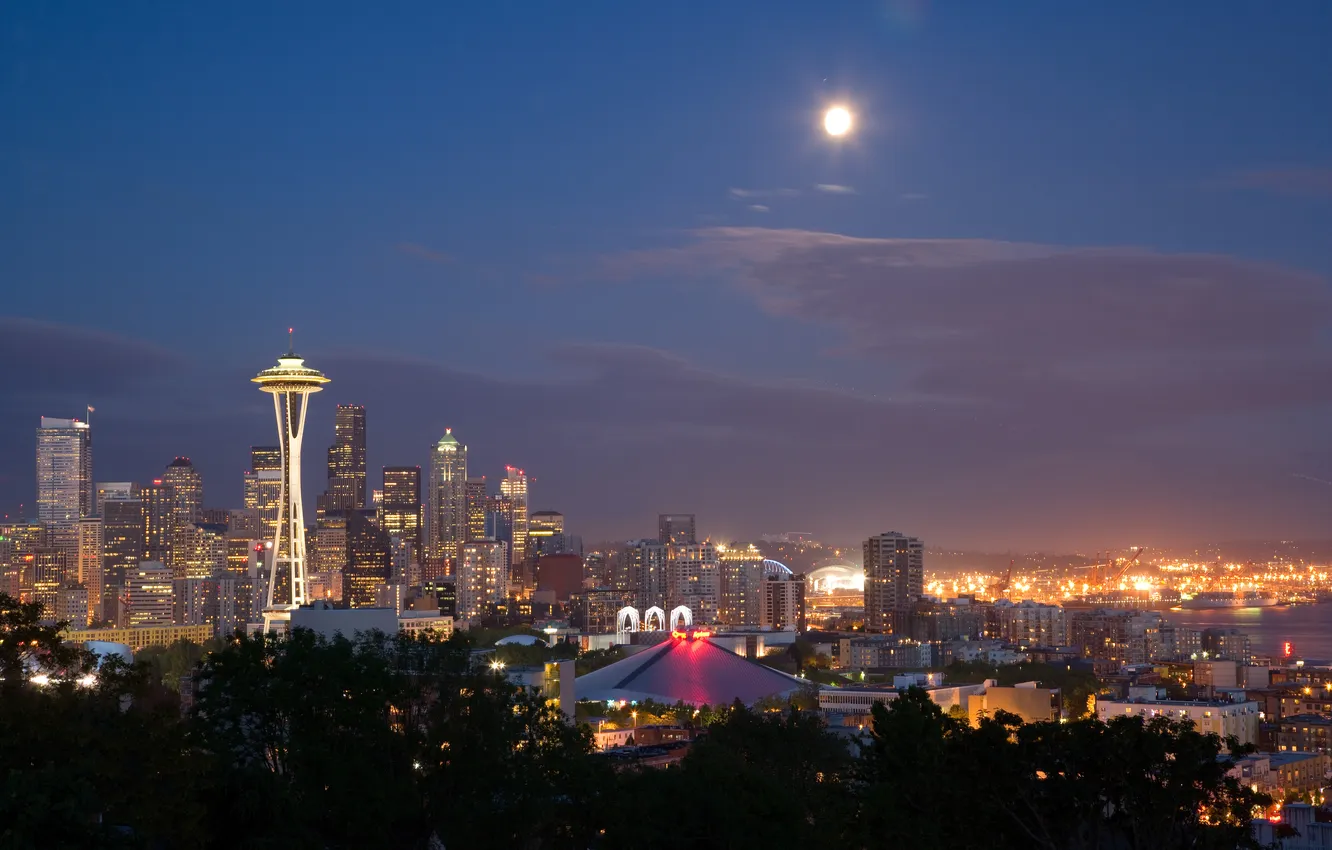 Photo wallpaper city, the city, USA, Washington, Seattle