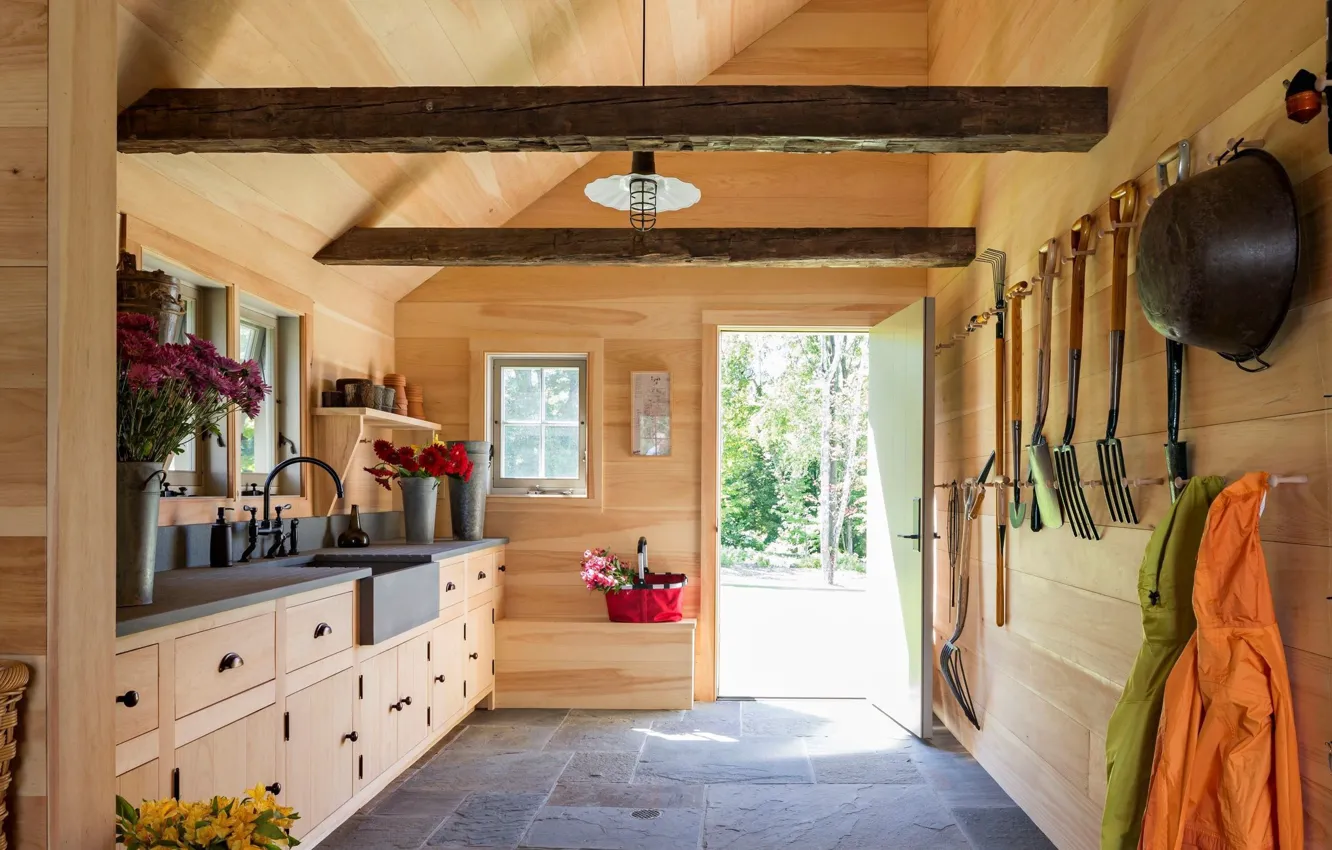 Photo wallpaper design, style, interior, Connecticut, Connecticut, a new rustic aesthetic, hand-forged iron, rustic atmosphere