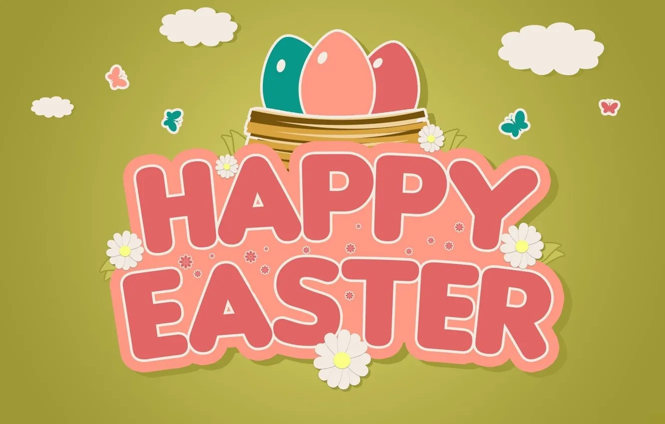 Photo wallpaper background, Easter, vector graphics
