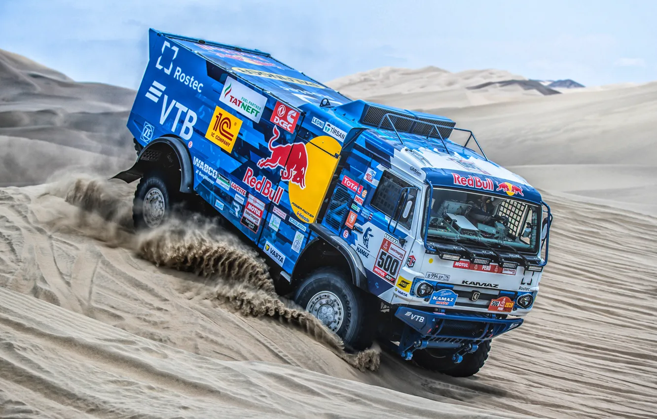 Photo wallpaper Sand, Auto, Machine, Truck, Race, Master, Russia, 500