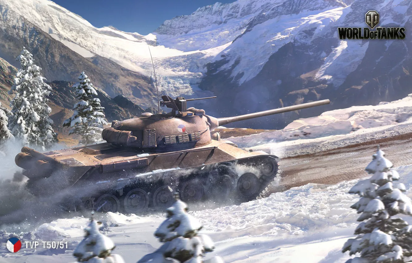 Photo wallpaper WoT, World of Tanks, World Of Tanks, Wargaming Net, TVP T 50/51