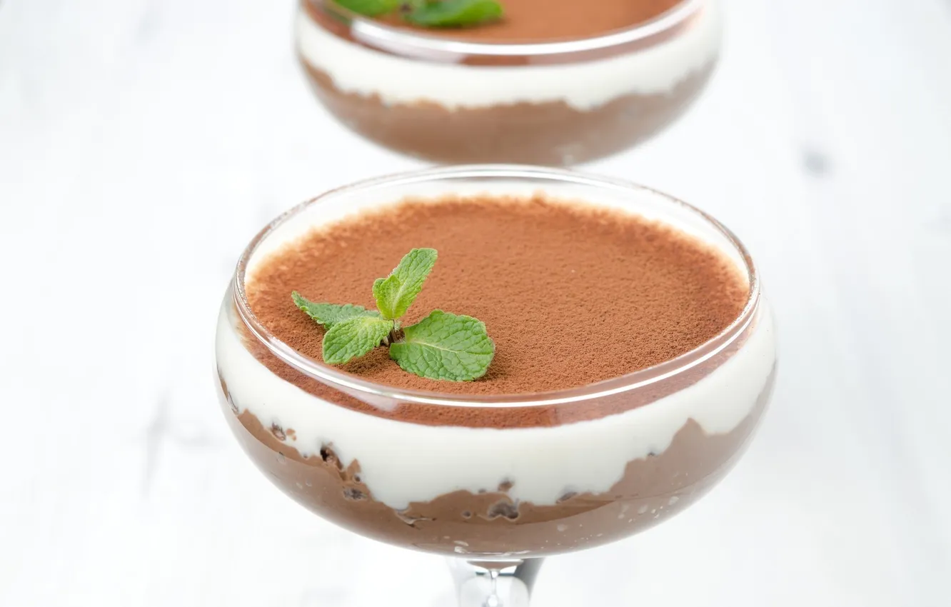 Photo wallpaper ice cream, mint, dessert, sweet