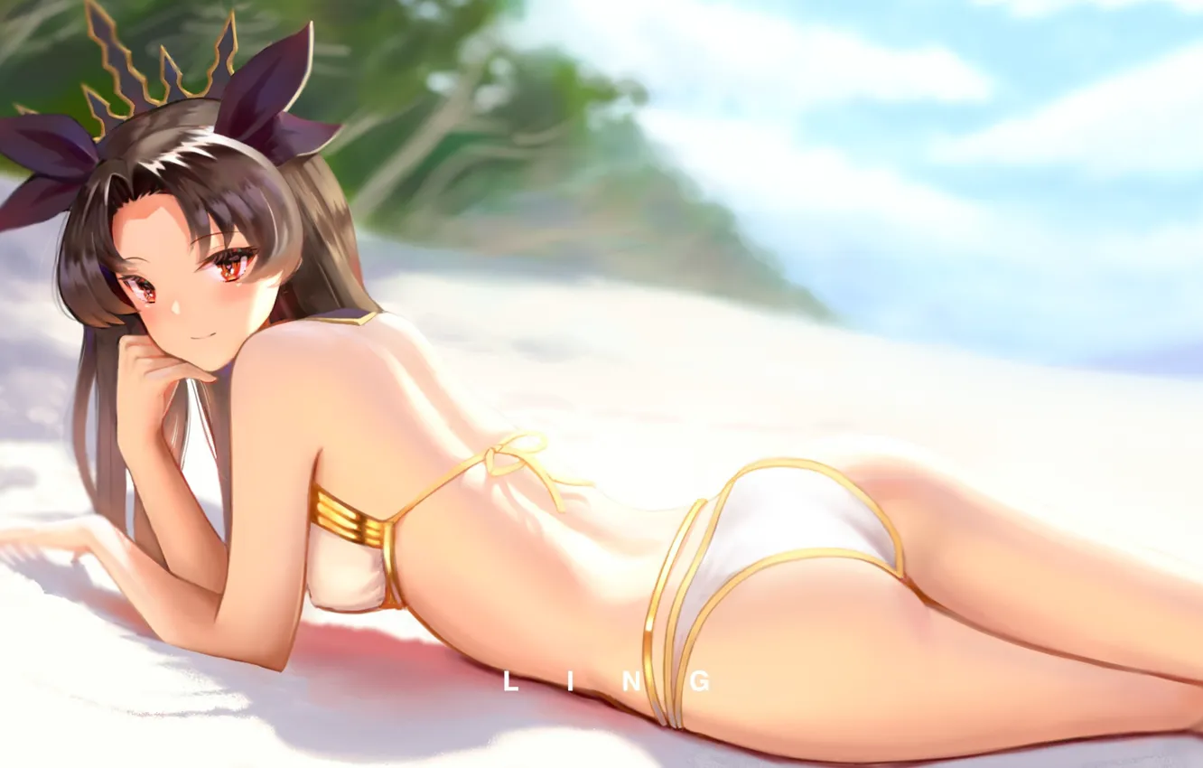 Photo wallpaper Beach, Girl, Sexy, Fate / Grand Order, The destiny of a great campaign