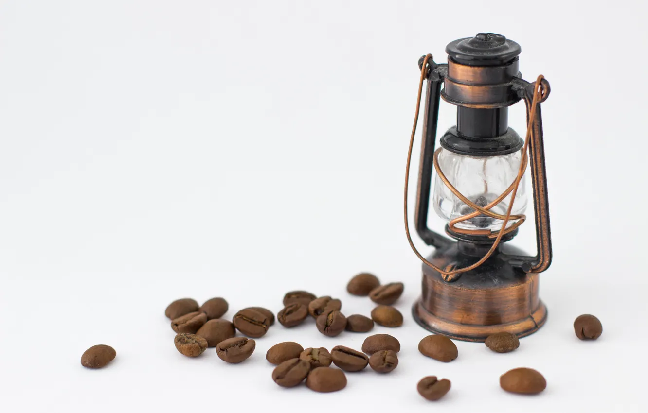 Photo wallpaper lamp, coffee, grain, brown