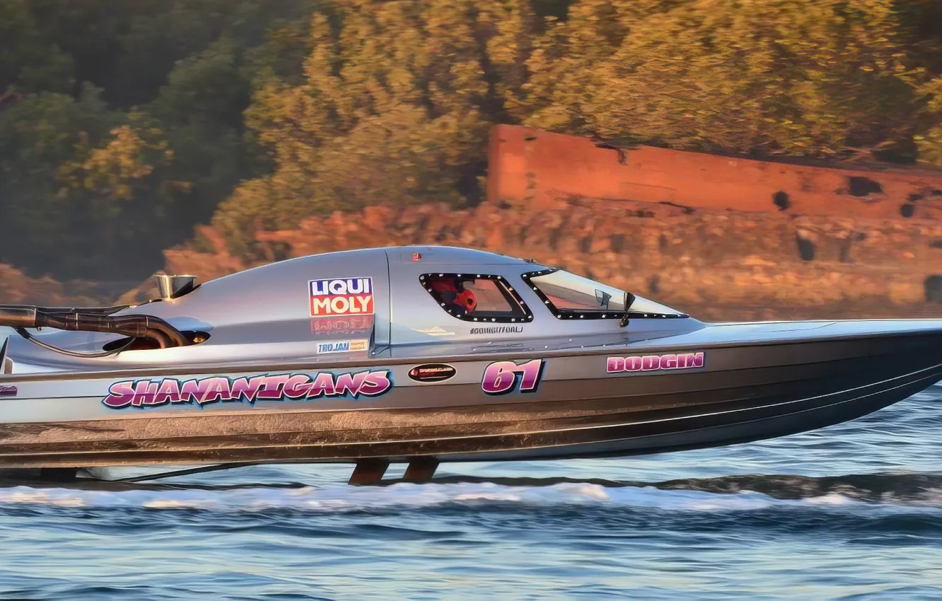 Photo wallpaper race, boat, speed