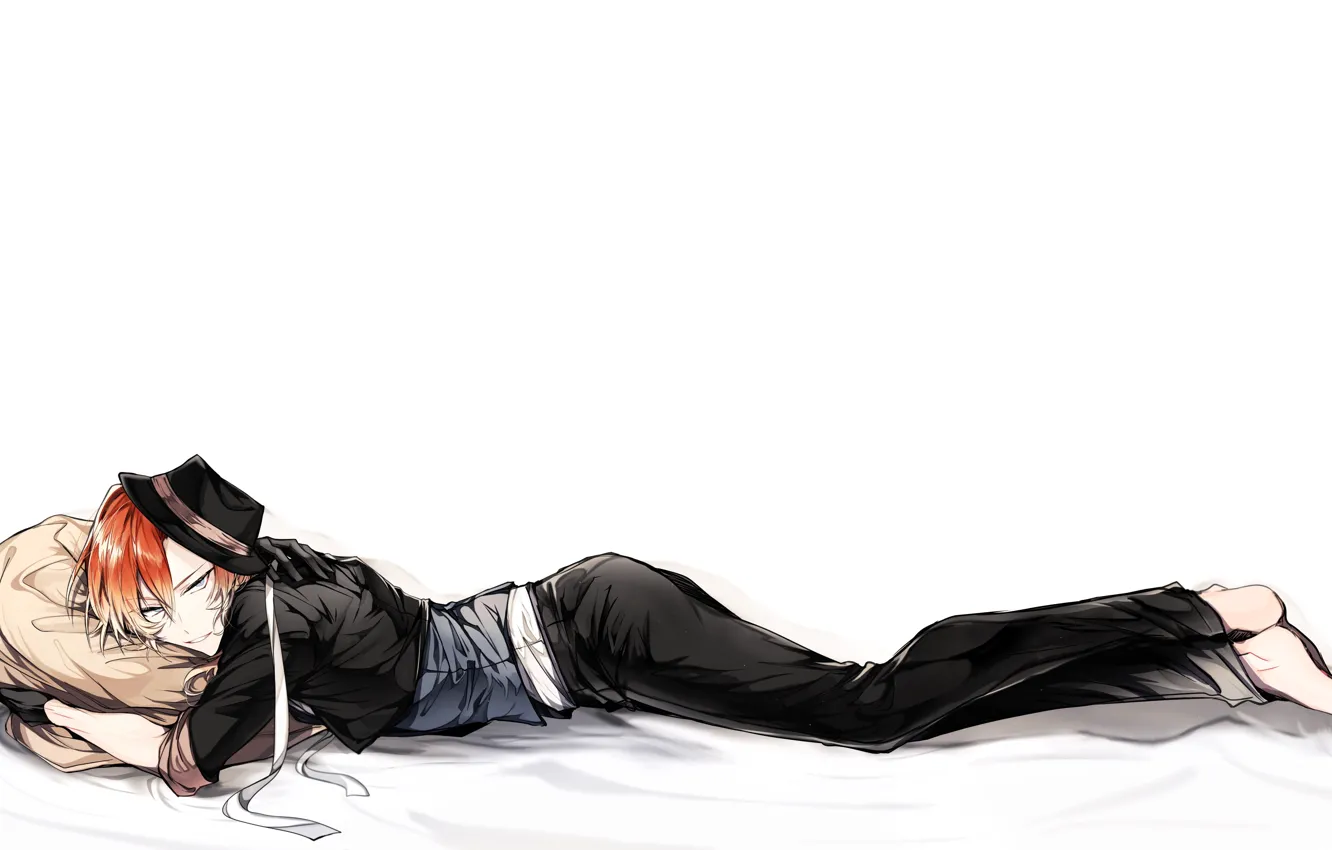 Photo wallpaper anime, art, guy, Bungou Stray Dogs, Stray Dogs Literary Geniuses