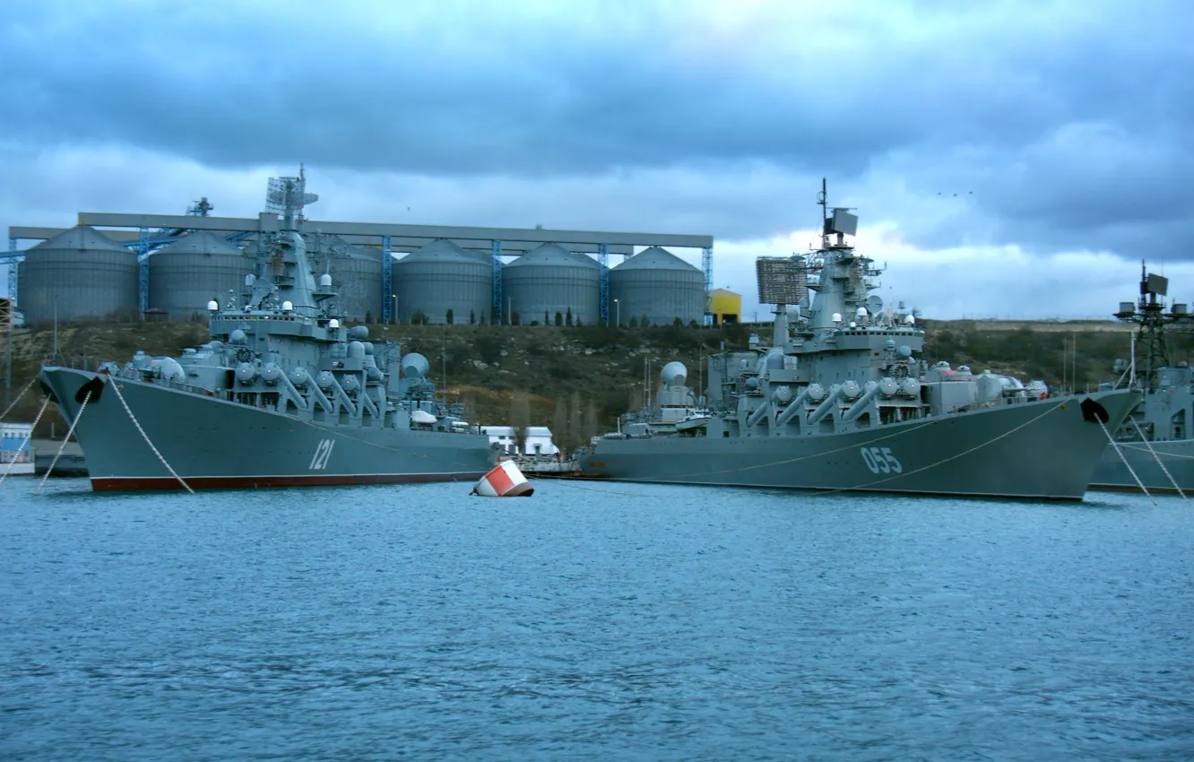 Photo wallpaper Moscow, cruiser, rocket, Marshal Ustinov