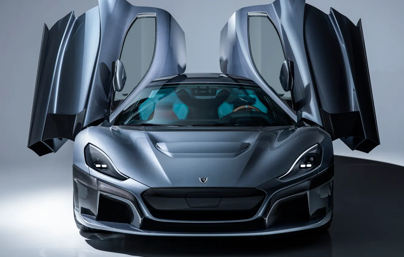 Photo wallpaper supercar, front view, 2018, Rimac, electric car, C-Two
