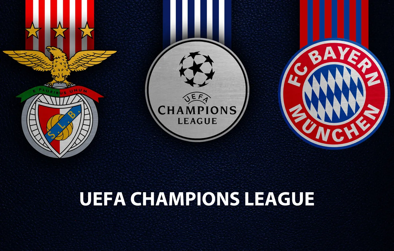 Photo wallpaper wallpaper, logo, football, Sport, UEFA Champions League, Bayern Munich, SL Benfica, SL Benfica vs Bayern …