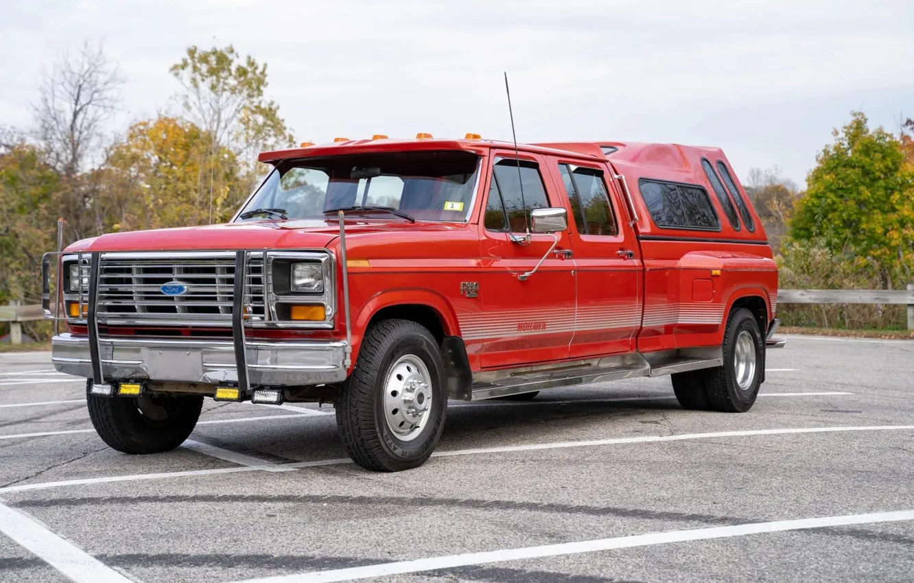 Photo wallpaper Ford, '1986, Crew Cab Diesel Dually, F-350 XL