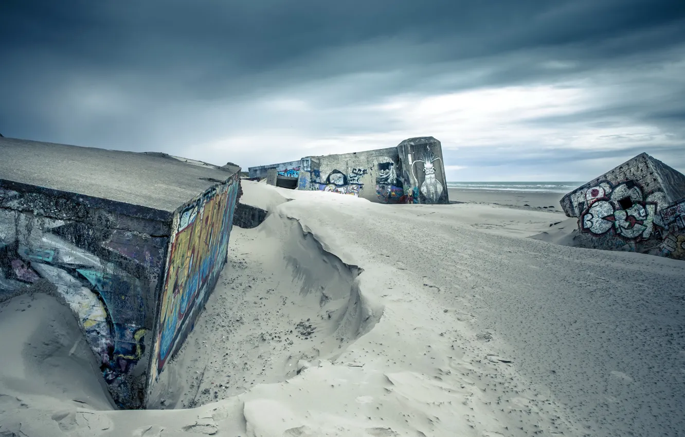 Photo wallpaper sea, beach, shore