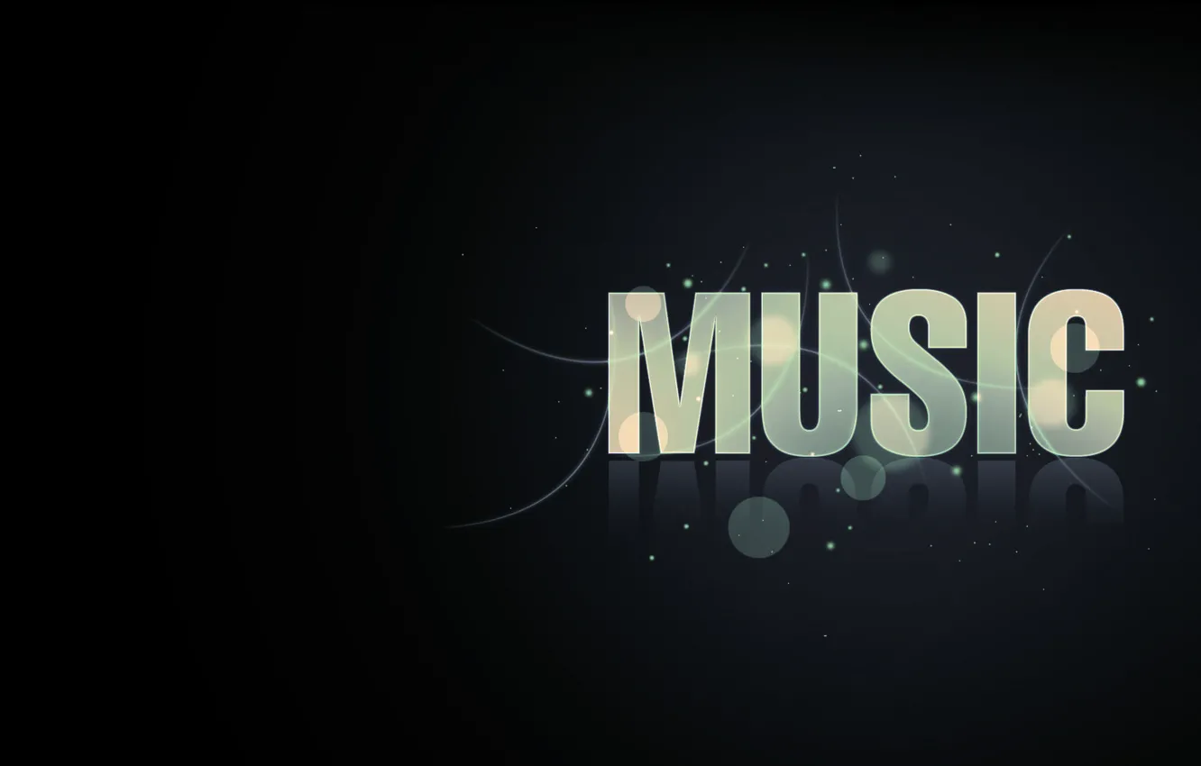 Photo wallpaper circles, text, Music