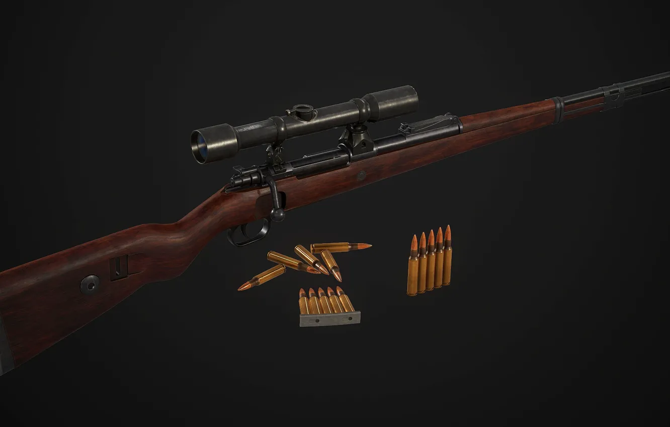 Photo wallpaper Germany, sniper rifle, Mauser K98k