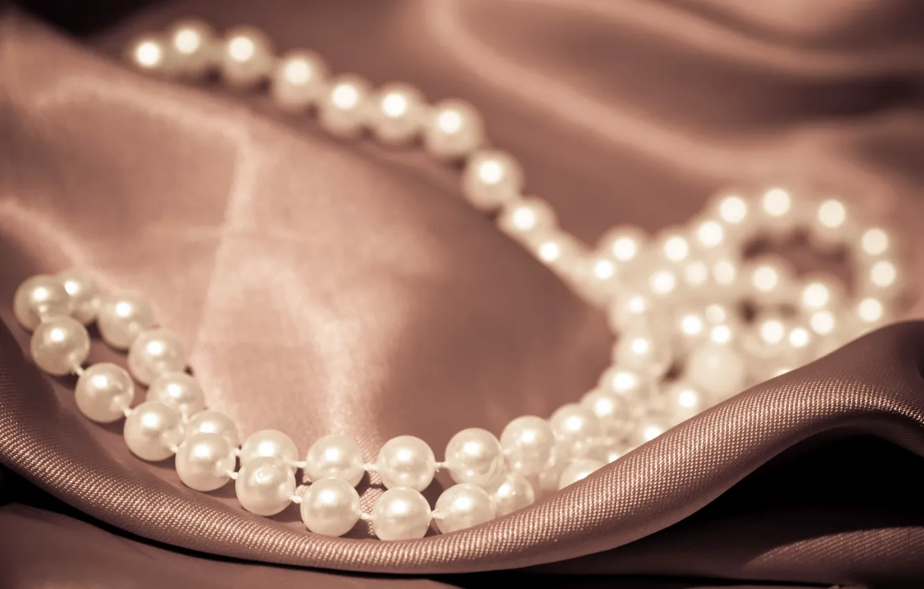 Photo wallpaper style, background, necklace, fabric, pearl, beads, decoration, luxury