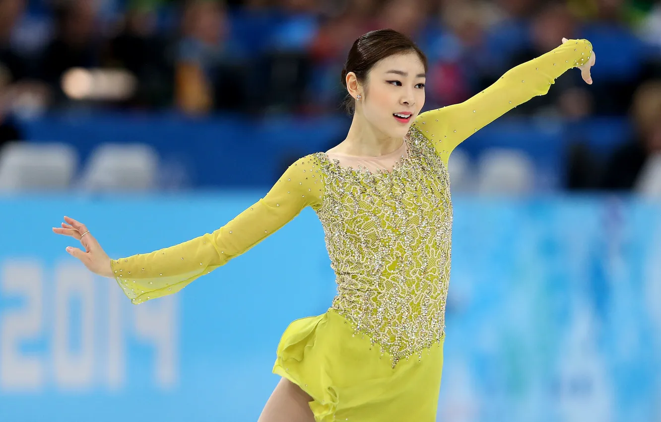Photo wallpaper girl, figure, nice, Yuna, Kim, Skating, Corea, Olimpic