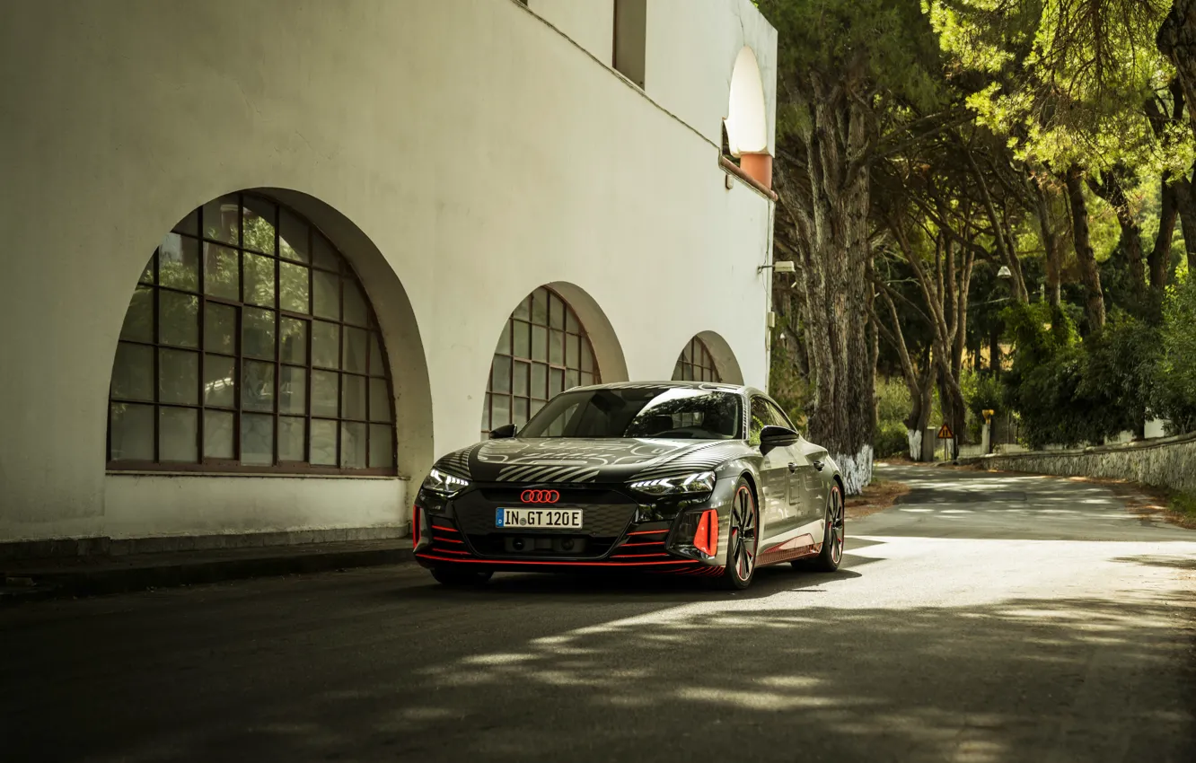 Photo wallpaper Audi, the building, coupe, 2020, RS e-Tron GT Prototype
