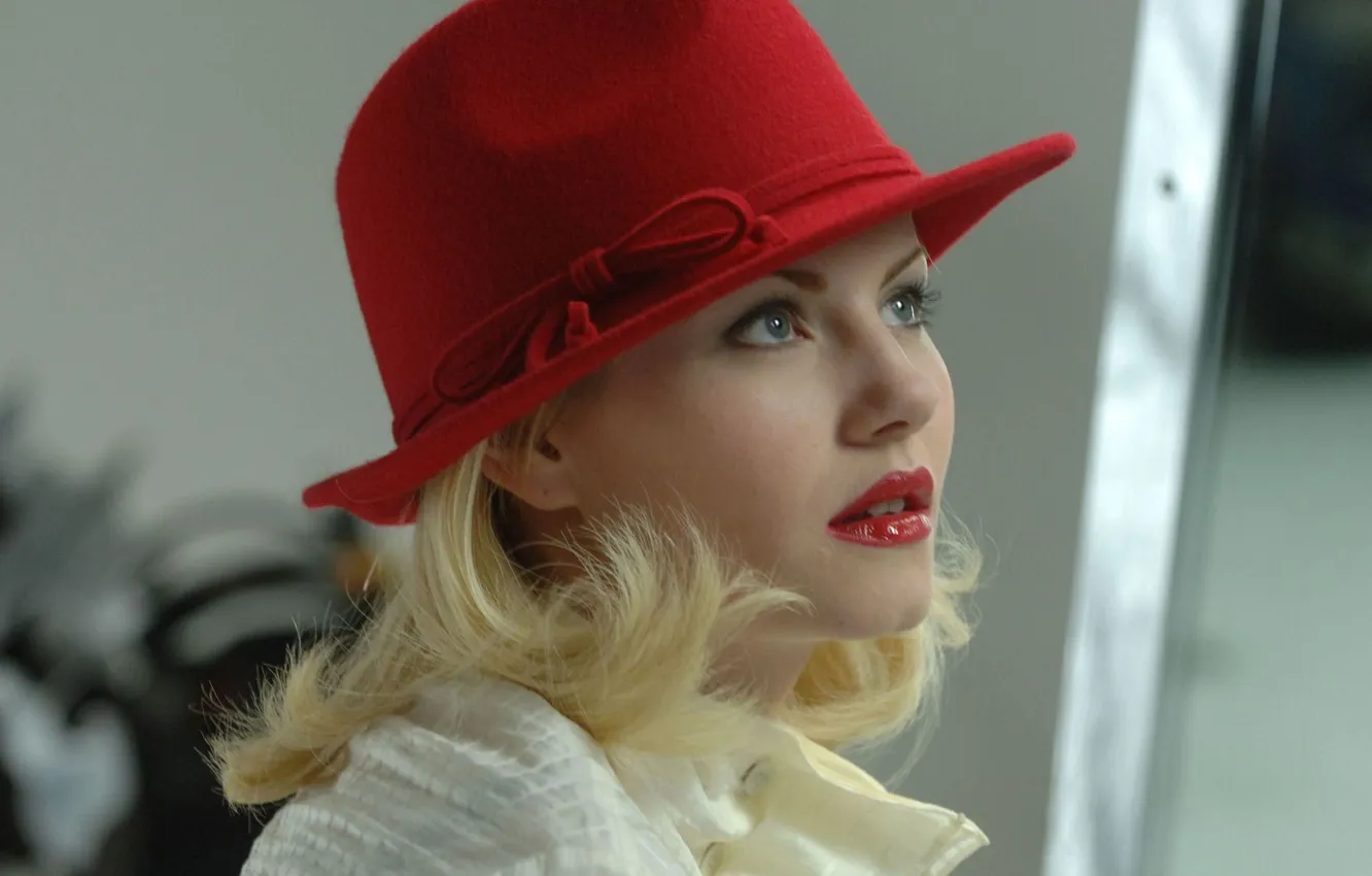 Photo wallpaper girl, Elisha Cuthbert, actress, hat, Elisha Cuthbert