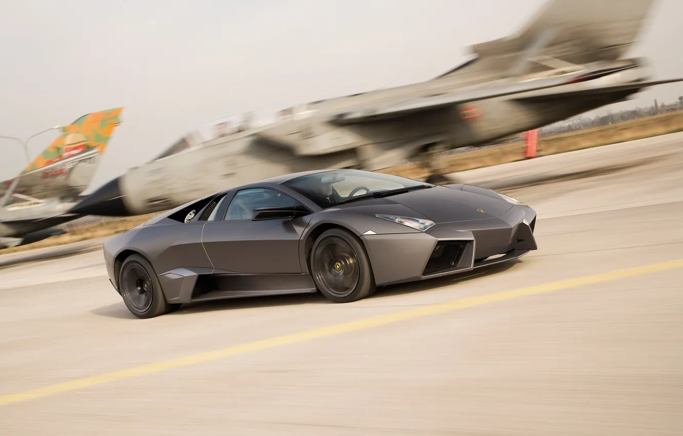 Photo wallpaper speed, Reventon, blur, fighter