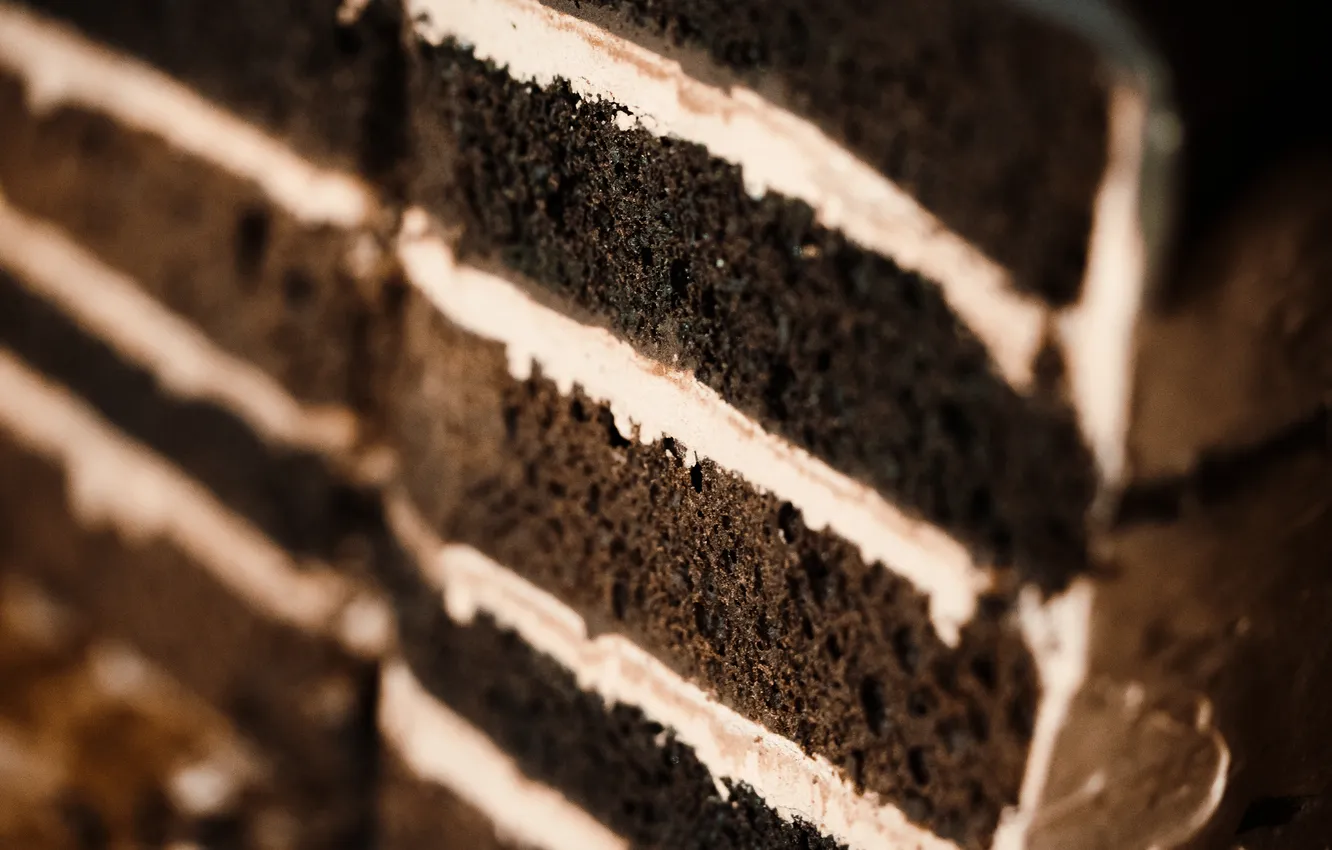 Photo wallpaper cake, chocolate, Layers
