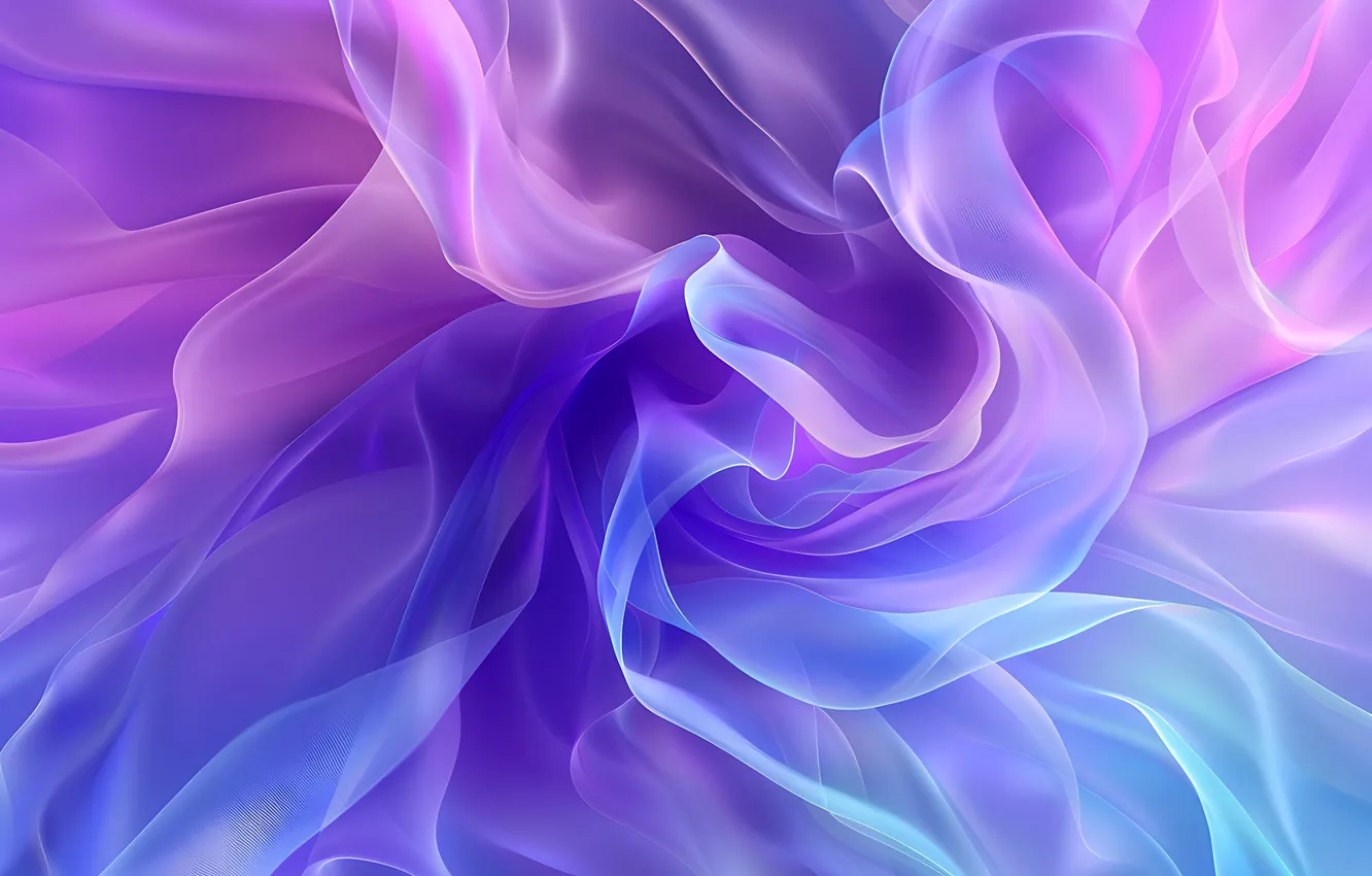 Photo wallpaper wave, purple, line, abstraction, blue, matter, silk, fabric