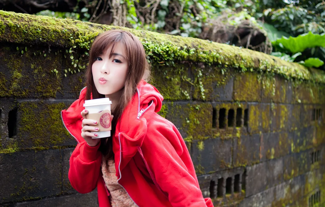 Photo wallpaper moss, Asian, Cup, cutie, asian, cutie, asian girls, asian girls