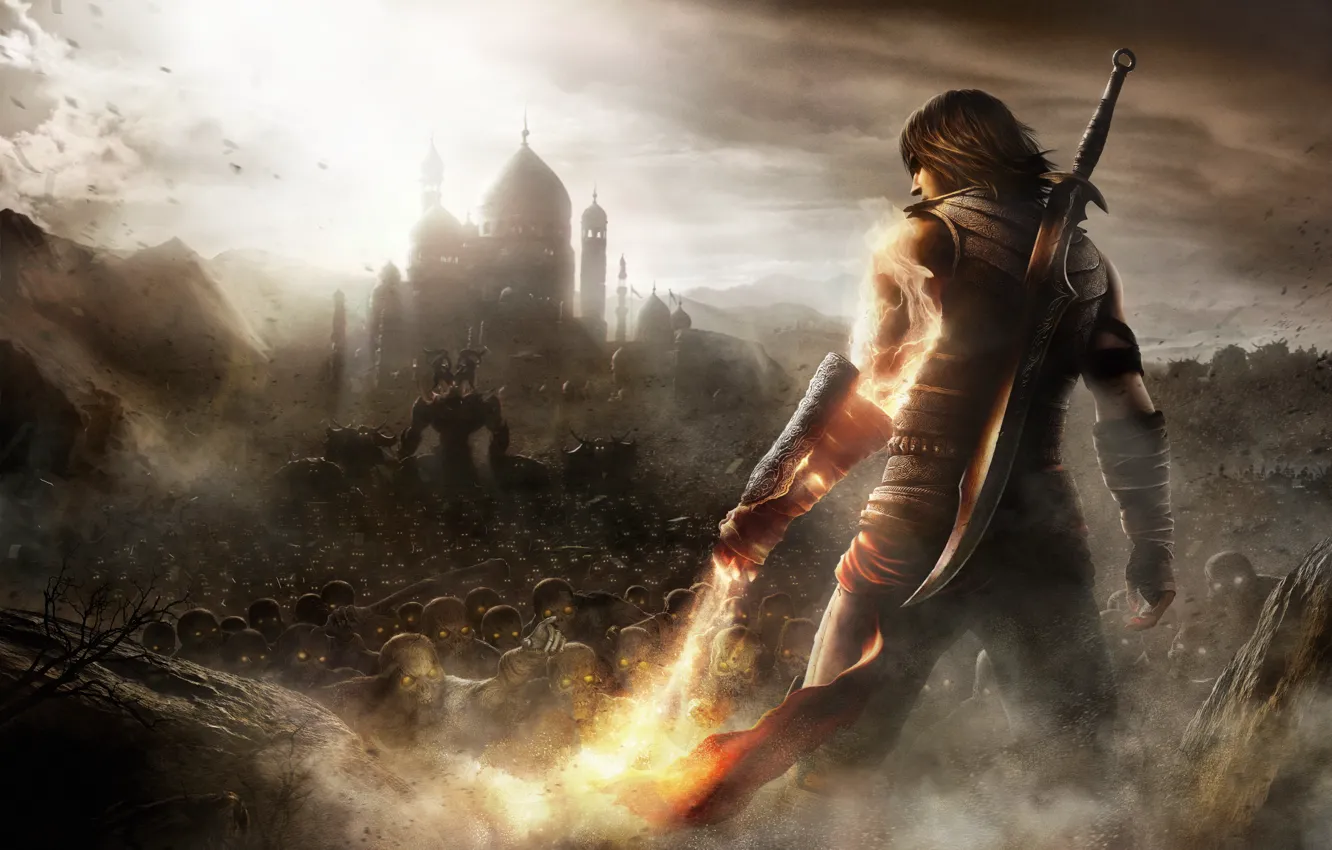 Photo wallpaper Prince, Prince of Persia: The Forgotten Sands, the element of fire, Horde
