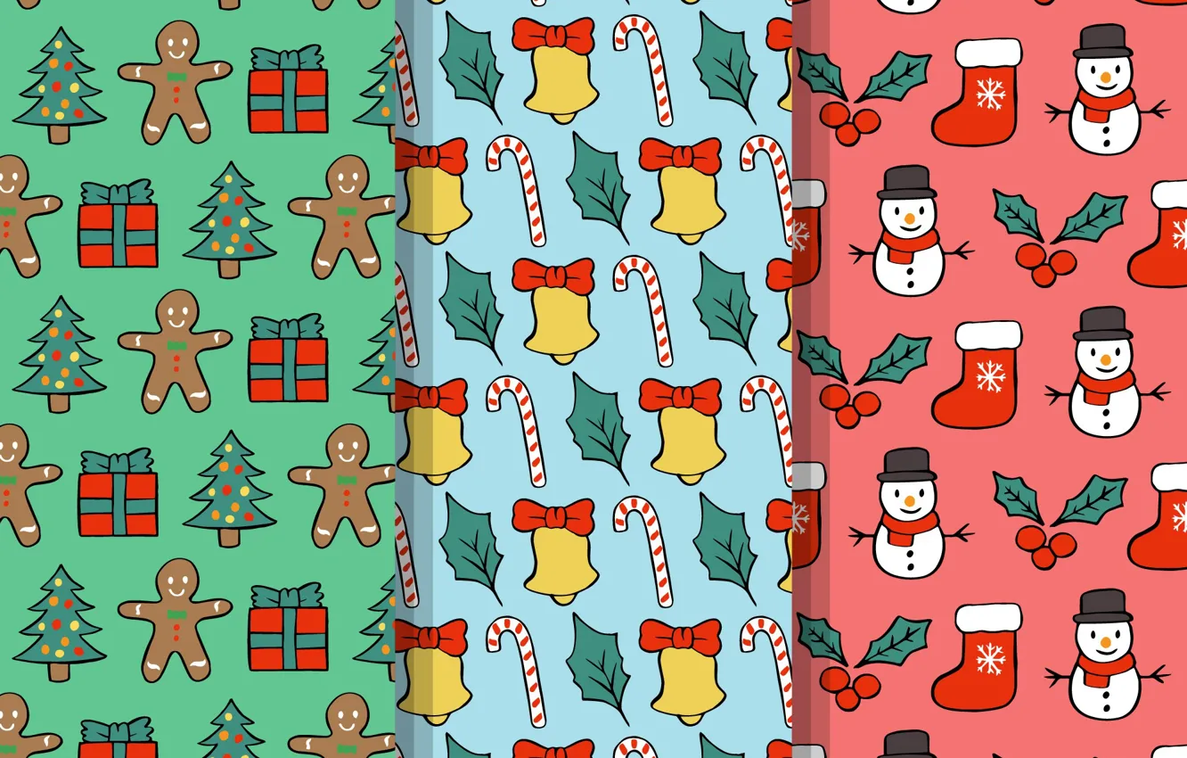 Photo wallpaper background, holiday, texture, cookies, snowmen