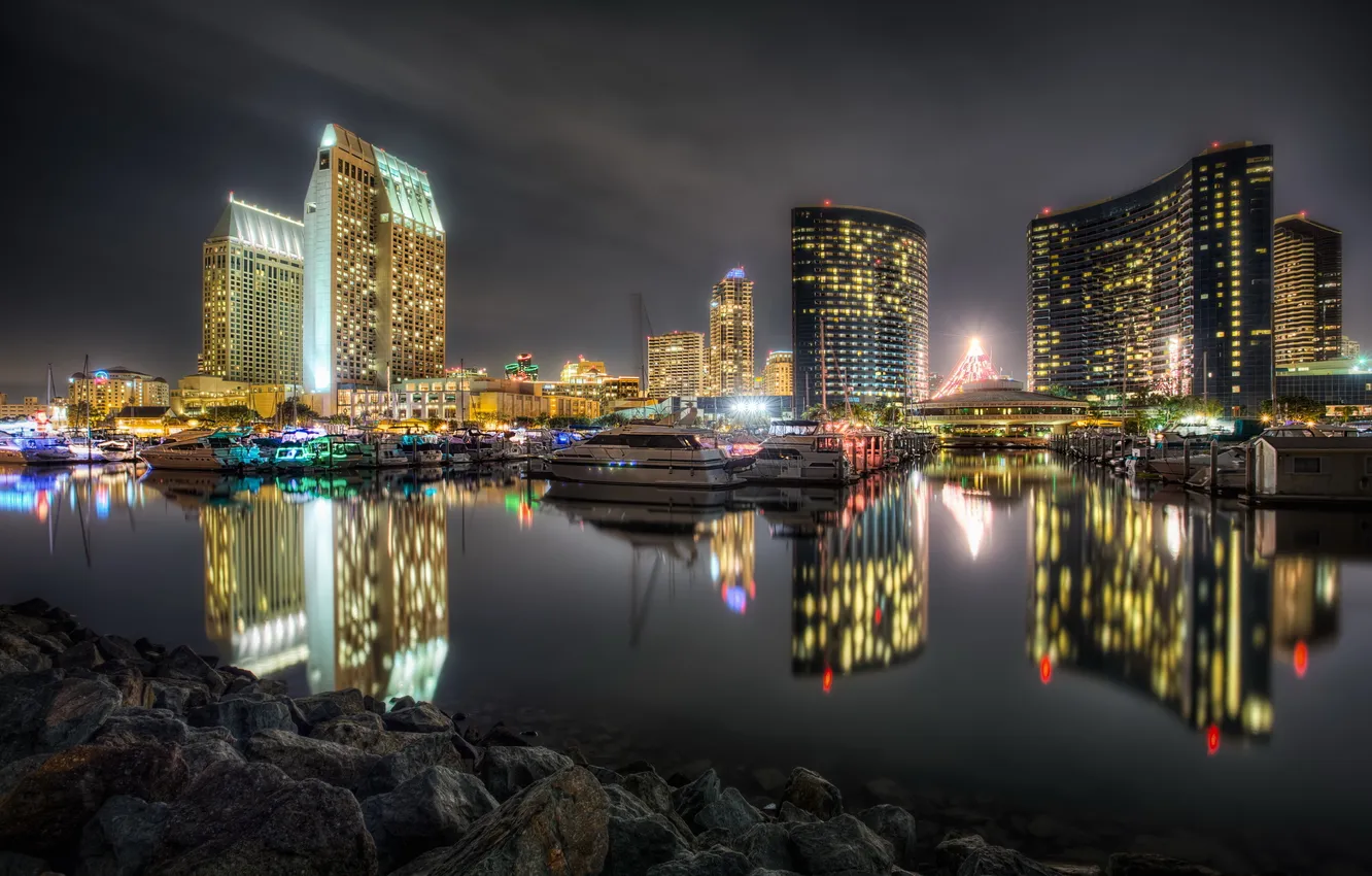 Photo wallpaper United States, California, San Diego, Marina